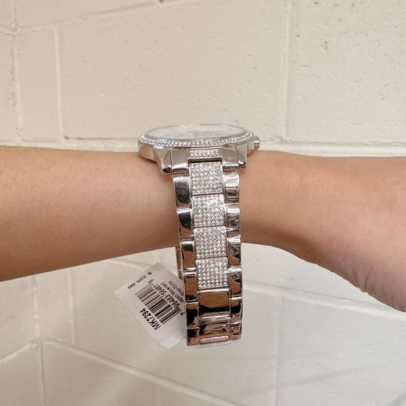 Michael Kors MK7294 Oversized Tibby Pavé Silver-Tone Watch - Picture 3 of 5